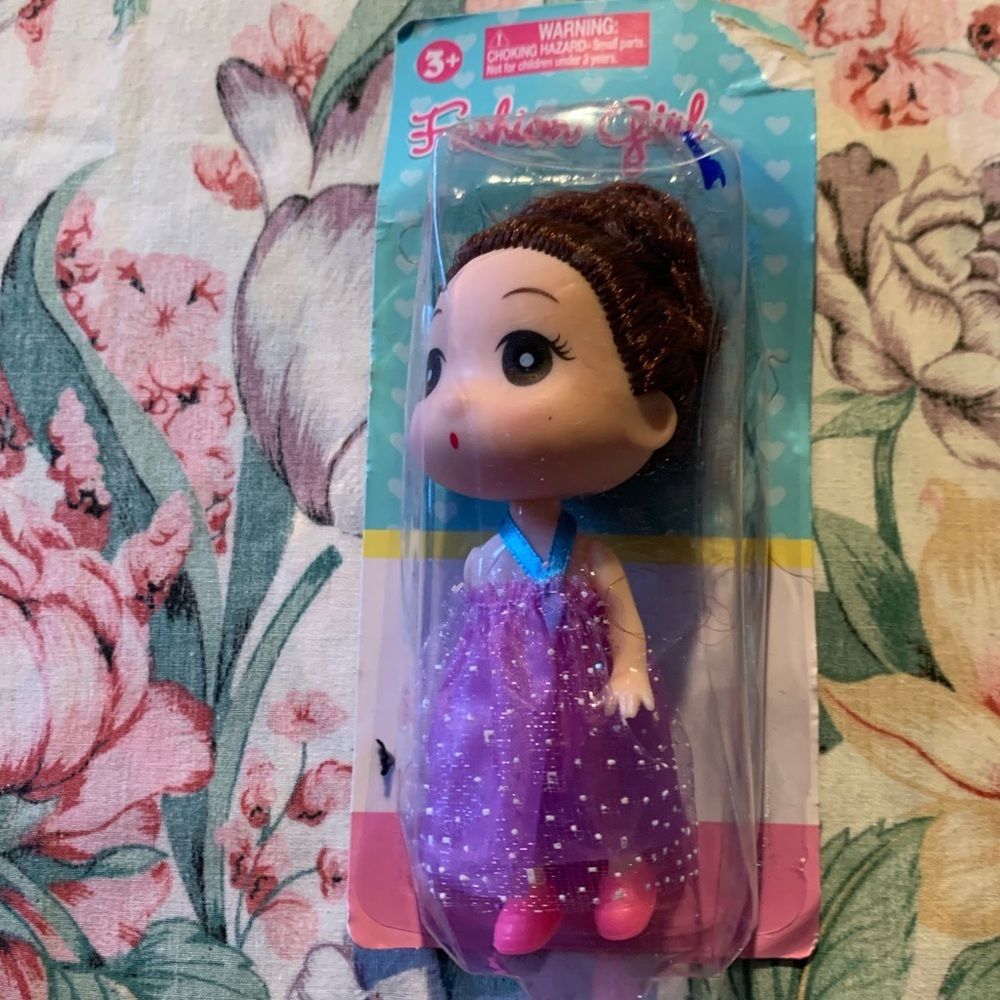 Fashion Girl Doll with Purple Dress